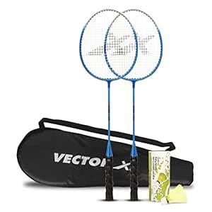 Buy Vector X VXB-140 Aluminum Badminton Racket Pack of 3 Pieces Nylon ...