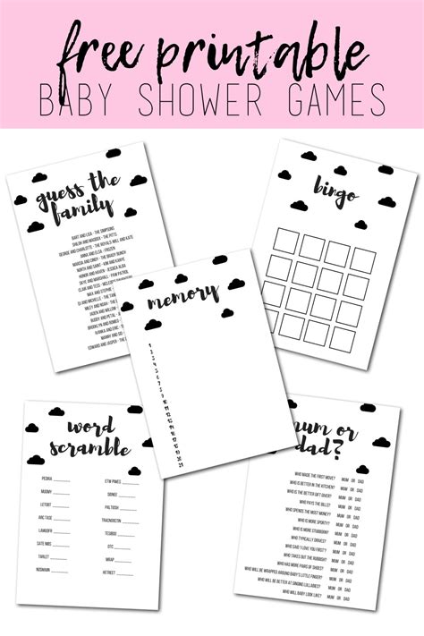 Baby Shower Game Template