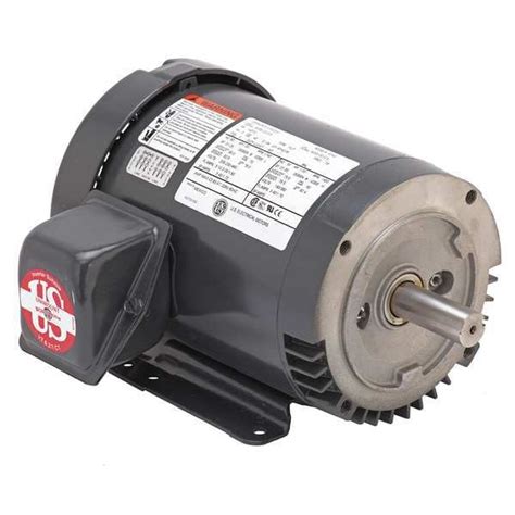 U.S. Motors Three-Phase General Purpose Motor, 15 HP, 215TC Frame, 208 ...