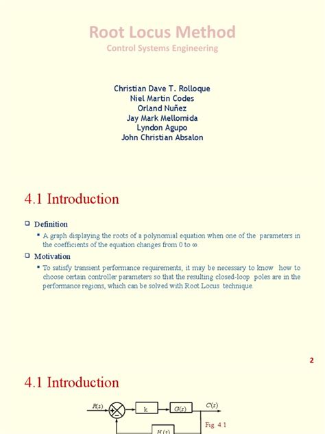 Image result for The General Root Locus Method