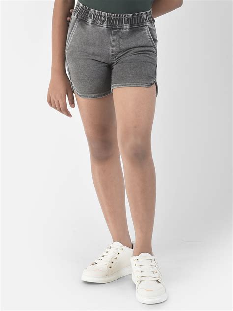 Charcoal Grey Denim Shorts – Crimsoune Club