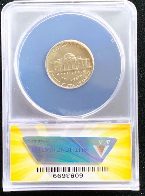 1972 5C NICKEL COIN GRADED MS 65, 5 STEPS, IN THE SLA | Property Room