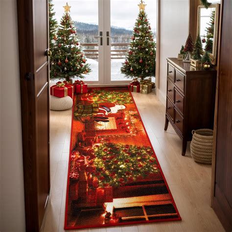 Amazon.com: AROGAN Christmas Rug Runner for Hallway Bedroom, 2x6 Feet ...