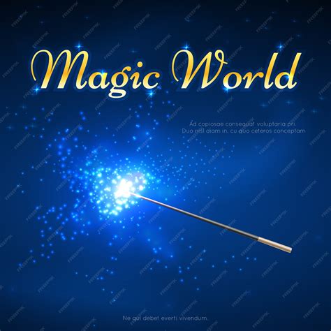 Zauberstab Geheimnis Hintergrund. Magic World Banner, Performance-Trick ...