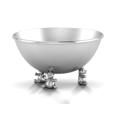 Teddy Feeding Bowl – Krysaliis Solid Silver