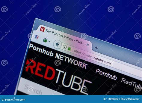 Ryazan, Russia - April 16, 2018 - Homepage of RedTube Online Video Service on the Display of PC ...