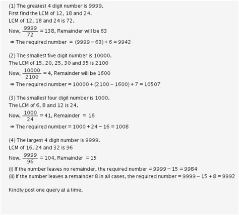 Find the greatest 4 digit number which when divided by 36,30 24 and 16 ...