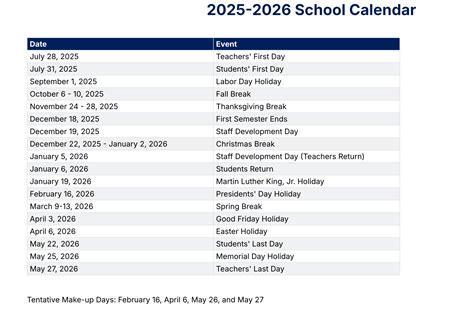 DeSoto County Schools Calendar 2025-2026 in PDF
