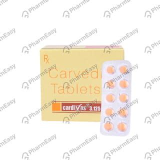 Cardivas 3.125 MG Tablet (10): Uses, Side Effects, Price & Dosage ...