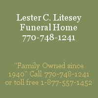 Recent Obituaries | Lester C. Litesey Funeral Home 770-748-1241