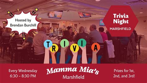 Trivia Night - Mamma Mias Marshfield, Mamma Mia's Restaurants ...