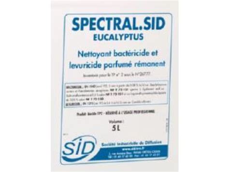 Nettoyant bactéricide et levuricide parfumé rémanent - SPECTRAL.SID ...