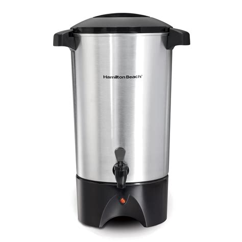 Hamilton Beach 45 Cup Coffee Urn and Hot Beverage Dispenser, Silver 45 ...