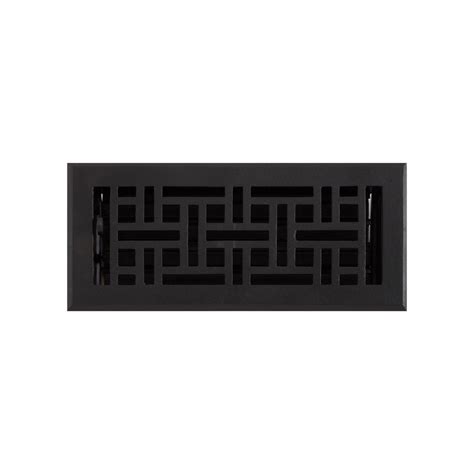 Wicker Style Cast Iron Floor Register - 4" x 10" (5-1/8" x 11-3/8 ...