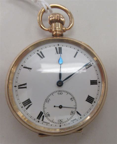 A 9ct gold Dennison cased pocket watch, the keyless movement faced by a ...