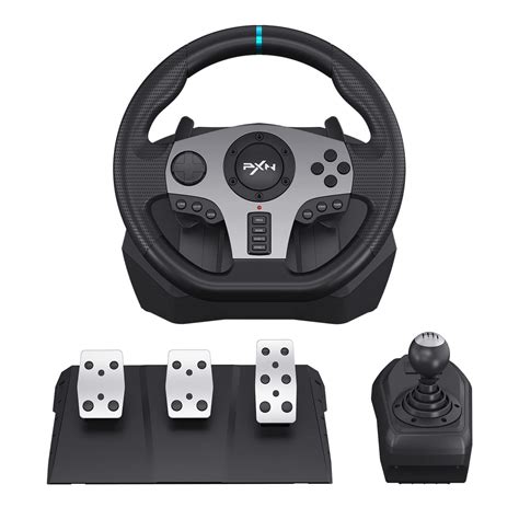 Buy PXN V9 Steering Wheel with Pedals and Shift Lever and Feedback ...