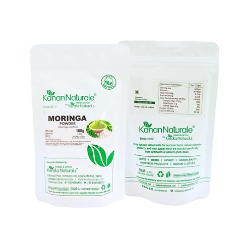 Buy Kerala Naturals Organic Moringa Powder 100 gm - Immune Boost ...