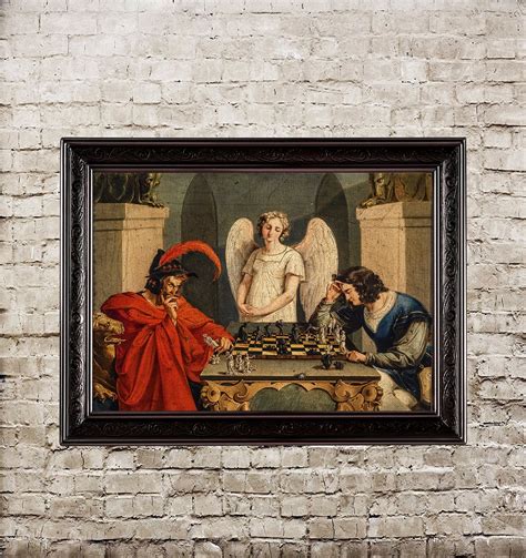 Detail Devil And Angel Playing Chess Painting Koleksi Nomer 11 - painting of devil playing chess
