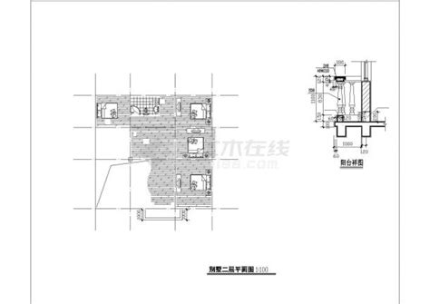 285平米2层砖混结构独立别墅建筑+结构设计CAD图纸（含效果图）_居住建筑_土木在线