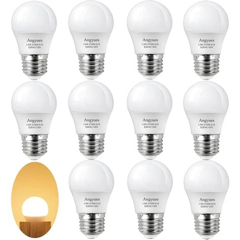 15W Light Bulb Equivalent, A15 15 Watt Light Bulbs 2700K Soft White ...