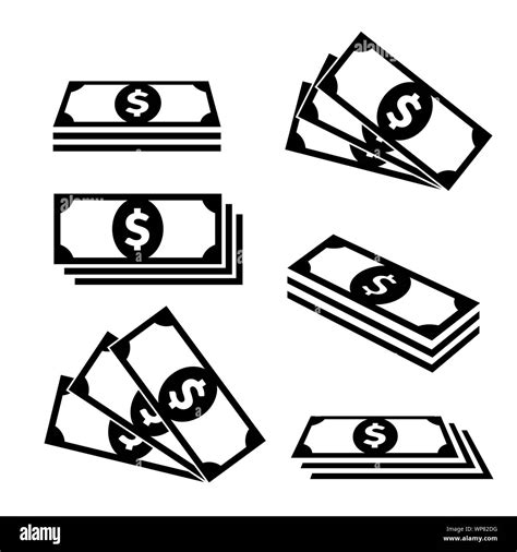 Cash money isolated icon Stock Vector Images - Alamy