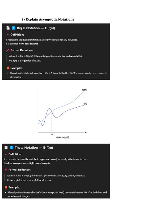 Asymptotic Notations & Sorting Algorithms - T PLANNINGANDANALYSIS - Studocu