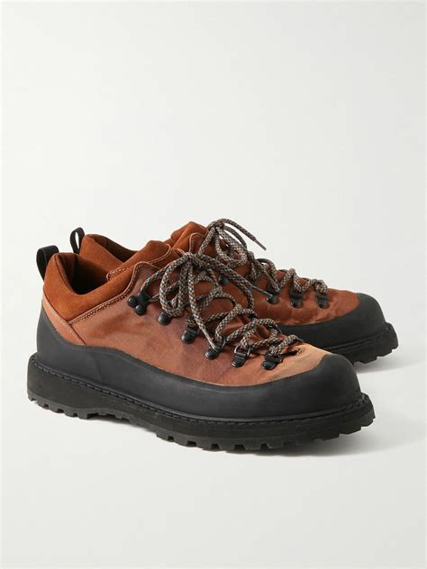 Diemme - Roccia Basso Suede and Rubber-Trimmed Canvas Hiking Boots ...