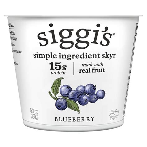Siggi's Blueberry Fat Free Yogurt, 5.3 oz - Gourmet