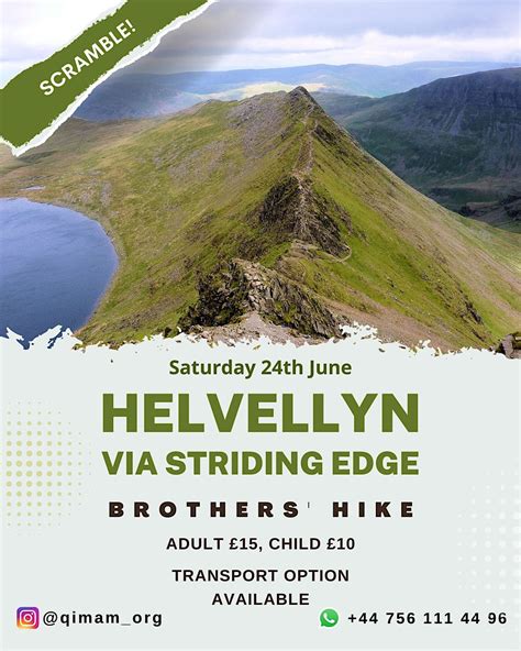 Brothers Hike & Scramble - Striding Edge to Helve, Helvellyn, Keswick ...