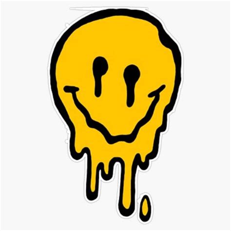 EMC Graphics Drippy Smiley Face Vinyl Waterproof Sticker Decal Car ...