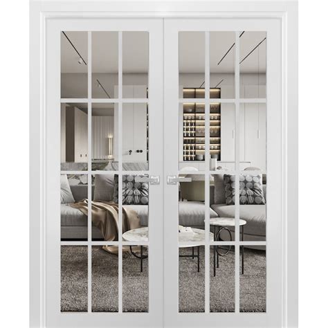 Sartodoors Double French Interior Door, 60" x 80", White FELICIA3355DD ...