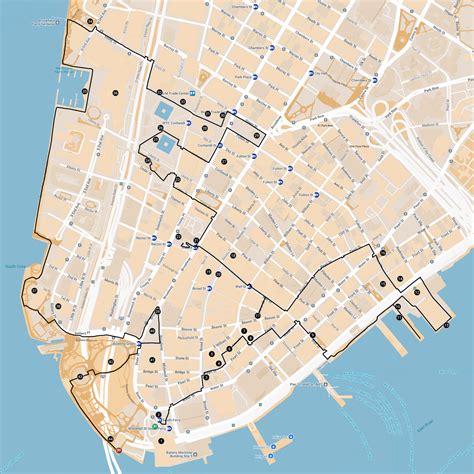 Walking Map Of Manhattan New York City Streets - Infoupdate.org - map of city walk