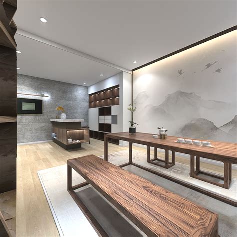 新中式禅意茶室-中式风格-Y设计效果图 - 设计头条 - 每平每屋·设计家