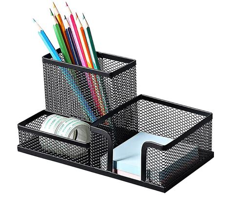 ALOKRUPSWAM Mesh Pen Holder, Metal Pencil Holders Pen Organizer for ...