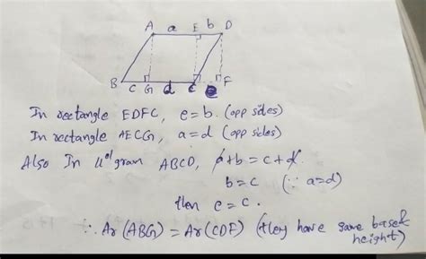 Two parallelograms ABCD and AEFB have been drawn on the opposite sides ...