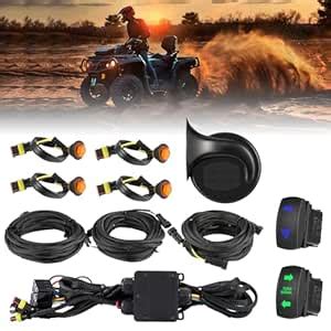 UTV Turn Signal Kit with 110DB Horn, Plug and Play Blinker Turn Signal ...