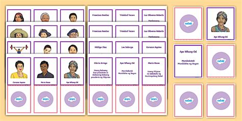 Iilang Bantog Na Kababaihan Sa Pilipinas Memory Game | Twinkl