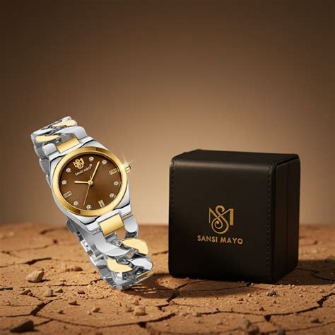 Sansi Mayo LIORA Bracelet Style Band ‚Äî Two-Tone Silver & Gold (Brown ...
