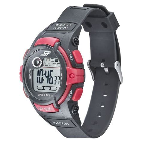 Buy Online SF Digital Dial Black PU Strap Watch for Men - 77110pp01_p ...