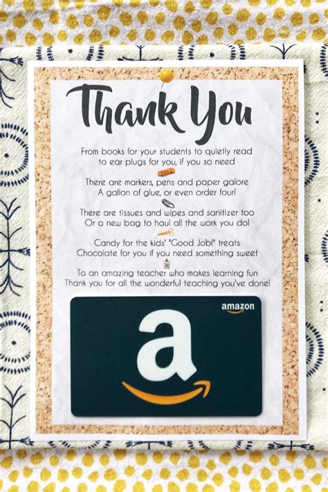 Teacher Appreciation Gift Card Printables