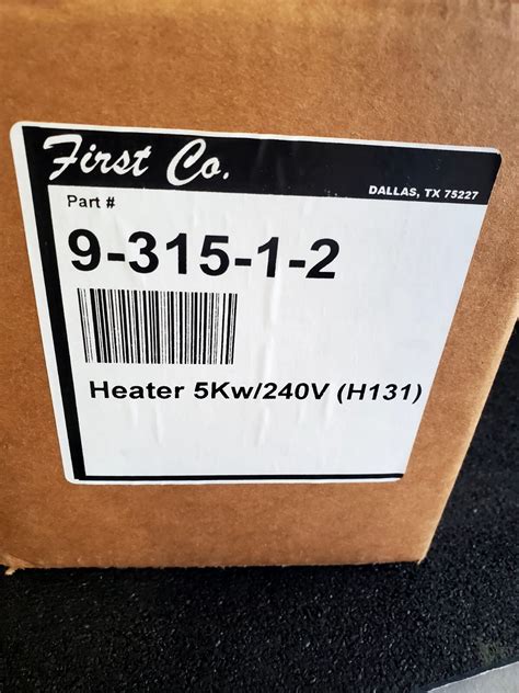 First Co 5kW 240V H131 Heat Element For RCW-HP Stud Mount Air Handler 9-315-1-2 | eBay