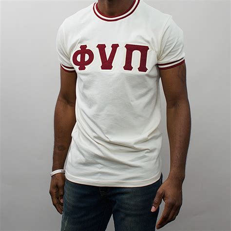 Kappa Alpha Psi Fraternity Nu Pi Embroidery T Shirt Cream and Crimson ...