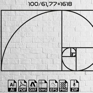 Buy Golden Ratio Svg ,phi Symbol Svg 1618 Design Wallart Decor Laser ...