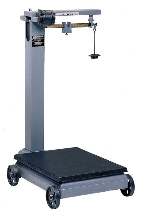 FAIRBANKS Beam Balance Floor Scale, Mechanical Scale Display, Includes Wheels, 1,000 lb Weight ...