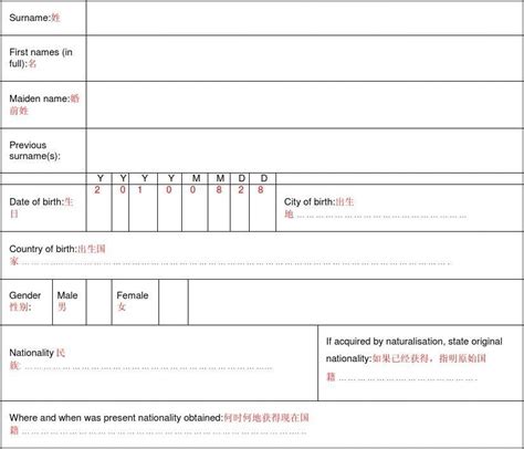 签证申请表下载-签证申请表模板pdf格式高清免费版-东坡下载