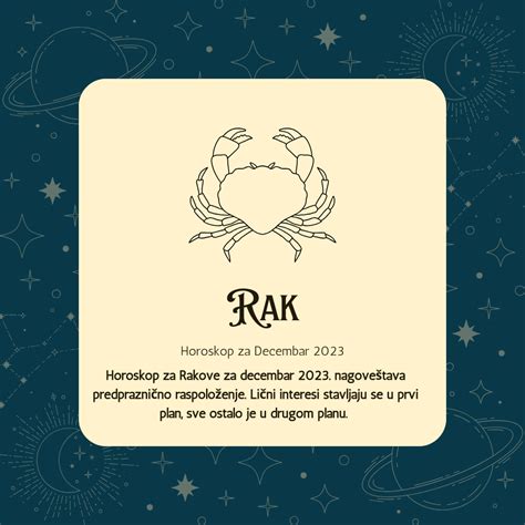 Rak Horoskop Za Decembar 2023 - Astro Spice