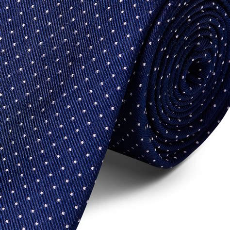 Navy Blue Polka Dot Silk Tie | In stock! | Trendhim