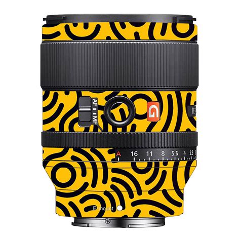 Minimal Yellow Wave Sony FE 35mm f/1.4 GM Camera Lens Skin