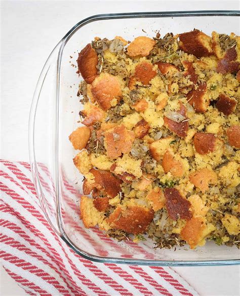 Old Fashioned Southern Cornbread Dressing Recipe - The Soul Food Pot