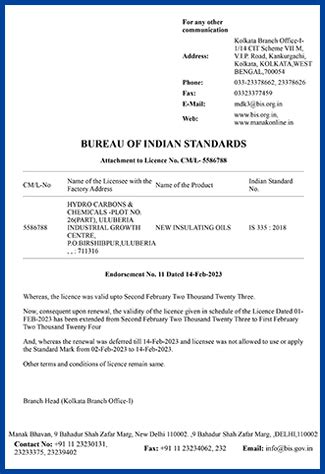 Hydro Carbons & Chemicals - Lube Oil Processing Unit